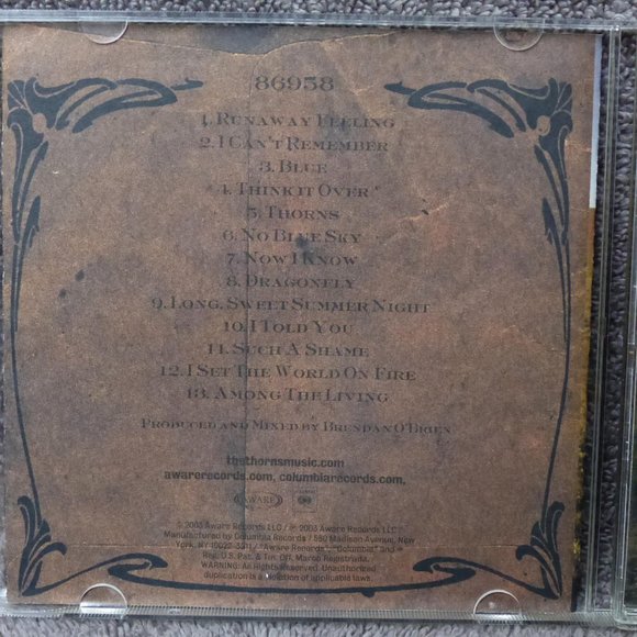 The Thorns by The Thorns Audio CD 2003 Sony Music CK 86958 Rock Pop - Picture 7 of 10